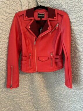 Express Faux Leather Moto Jacket Sz M